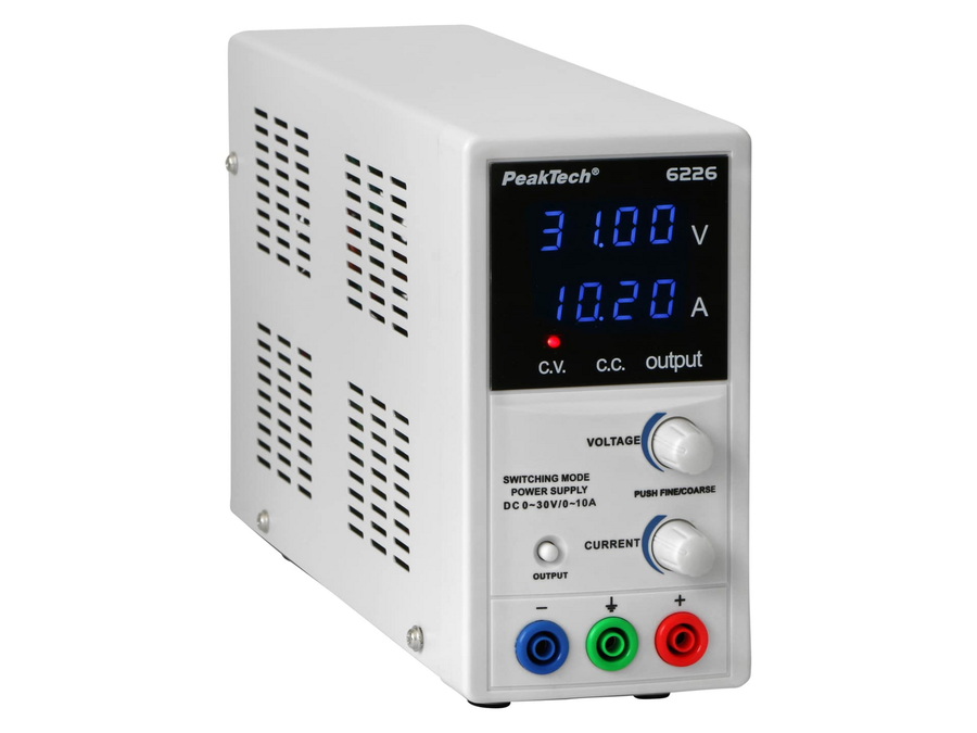 Peaktech Labornetzteil Netzgerät Netzteil 0 30 V 0 10 A Regelbar P 6226 Potentiome D-Ware - 4250569403705