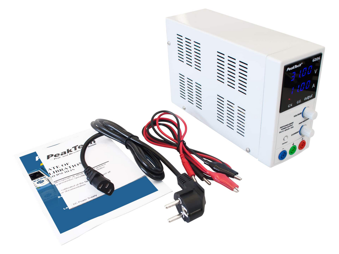 Peaktech Labornetzteil Netzgerät Netzteil 0 30 V 0 10 A Regelbar P 6226 Potentiome D-Ware - 4250569403705