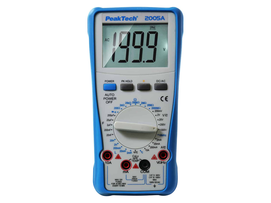 Peaktech Multimeter Messgerät Elektronik P 2005 A Digitalanzeige Cat Iii/Iv B-Ware - 4250569405587