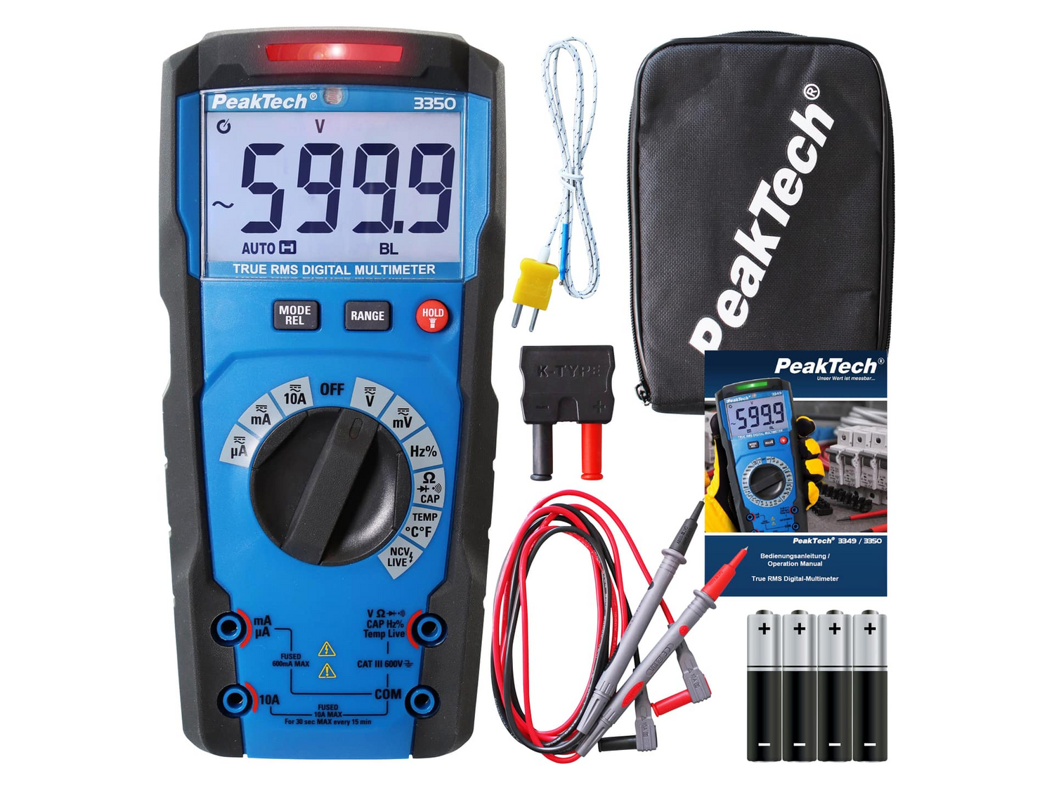 Peaktech Multimeter P 3350 Messgerät True Rms Spannungsmessung Digitalgerät   B-Ware
