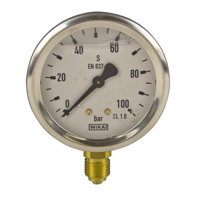 Wika Manometer Druckmessgerät Manometer 213.53   9022040 Edelstahl Gehäuse  B-Ware - 4250738100756