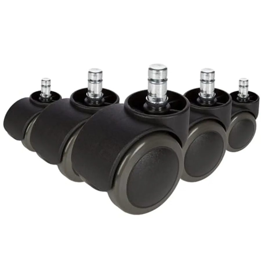 Hjh Office 619006 Hartbodenrollen Stuhlrollen Bürozubehör 5er Pack Schwarz B-Ware - 4251084659127