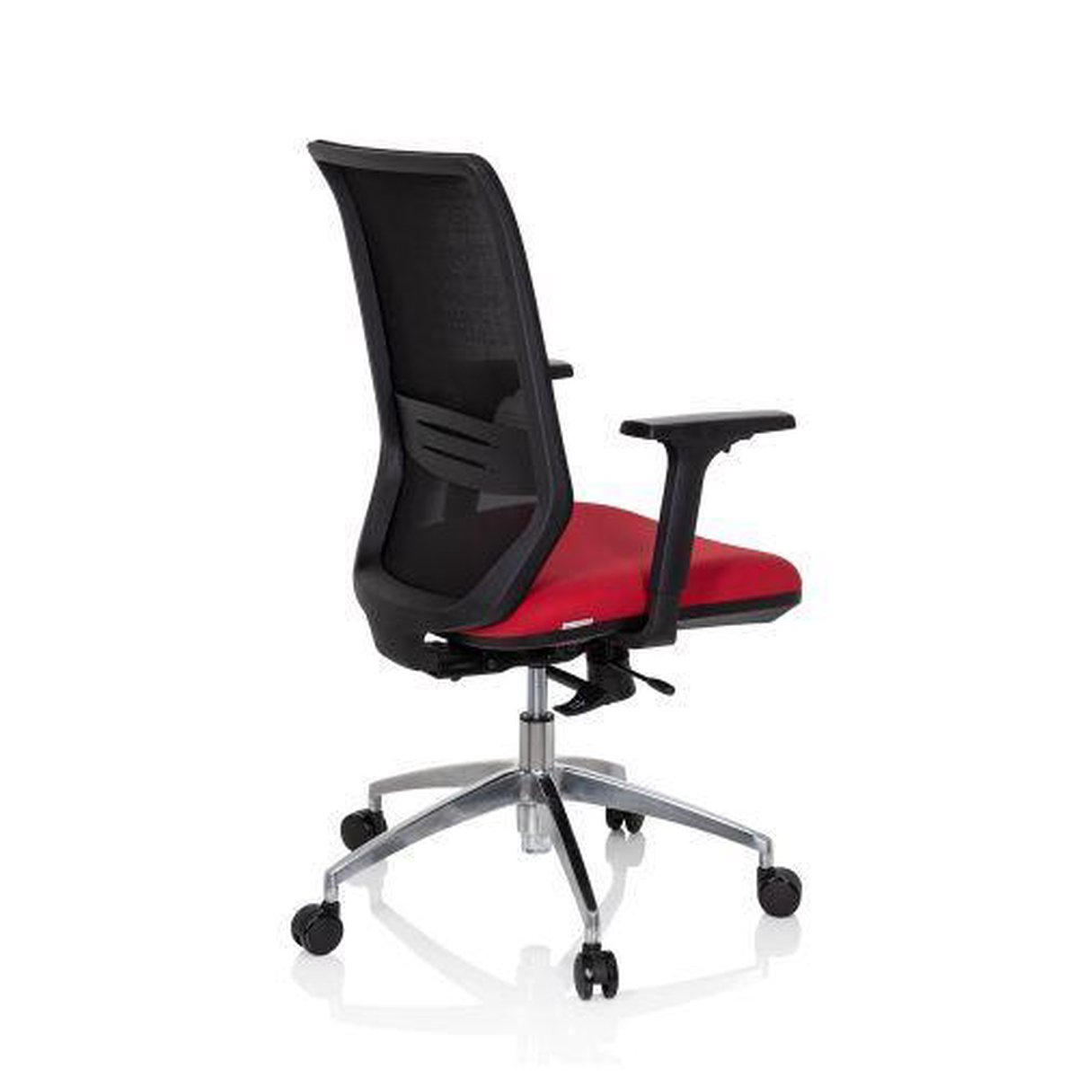 Hjh Office Profondo Bürostuhl Drehstuhl Schwarz Rot Stoff Netzgewebe Ergonomie B-Ware - 4251084676926