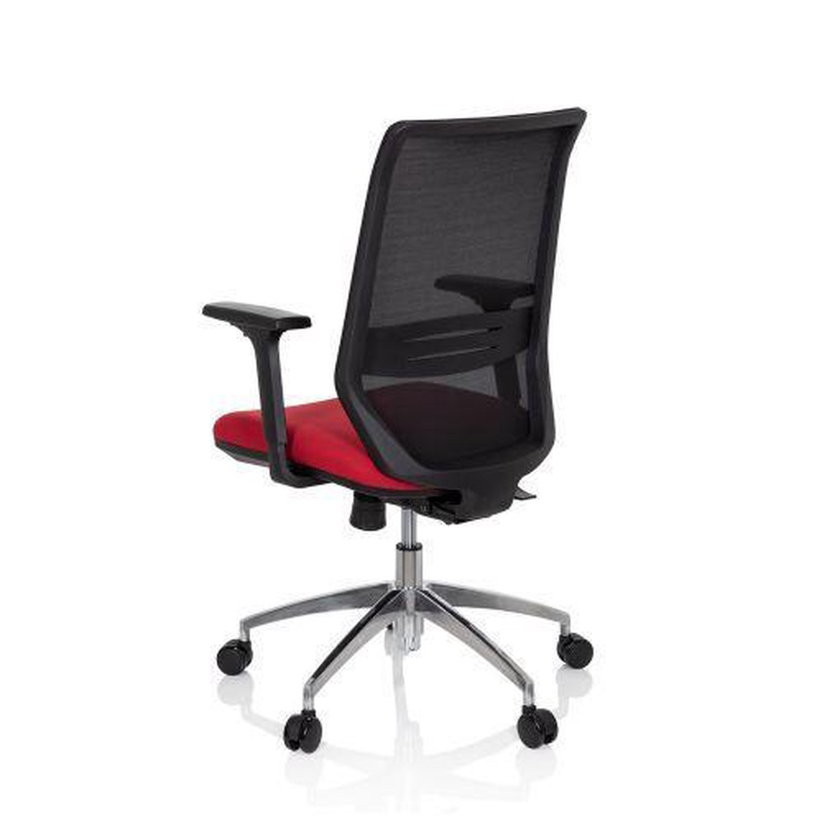 Hjh Office Profondo Bürostuhl Drehstuhl Schwarz Rot Stoff Netzgewebe Ergonomie B-Ware - 4251084676926