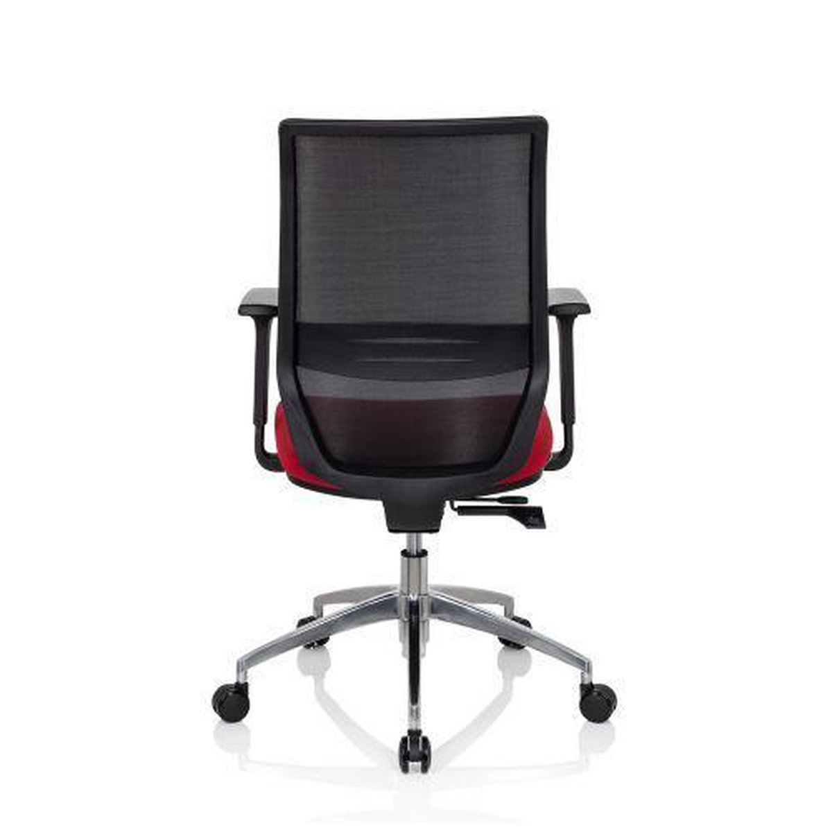 Hjh Office Profondo Bürostuhl Drehstuhl Schwarz Rot Stoff Netzgewebe Ergonomie B-Ware - 4251084676926