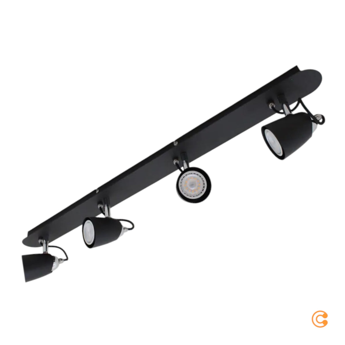 Lindby Deckenstrahler Deckenlampe Strahler Schwarz 4-flammig Wohnbereich - 4251096545852