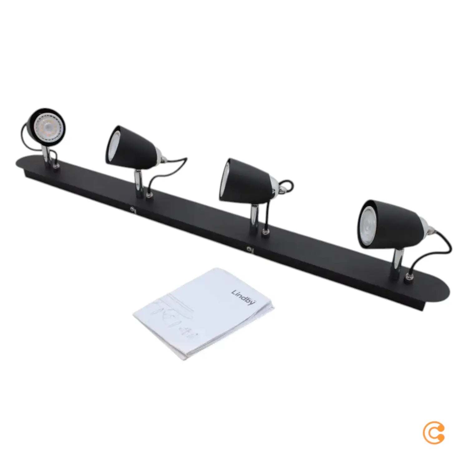 B-Ware Lindby Deckenstrahler Deckenlampe Strahler Schwarz 4 Flammig Wohnbereich - 4251096545852