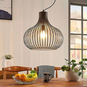 B-Ware Lindby Frances Hängeleuchte Hängeleuchte Lampe Leuchte Braun 1 Fl. ø 48 Cm E27