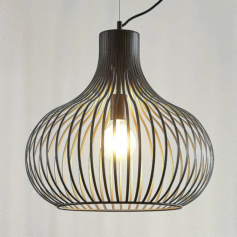 B-Ware Lindby Frances Hängeleuchte Hängeleuchte Lampe Leuchte Braun 1 Fl. ø 48 Cm E27