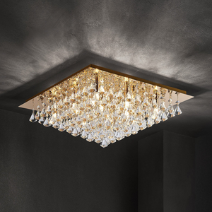 B-Ware Lindby Rimedia Kristall Deckenleuchte Deckenstrahler Gold 55 Cm Lampe Leuchte
