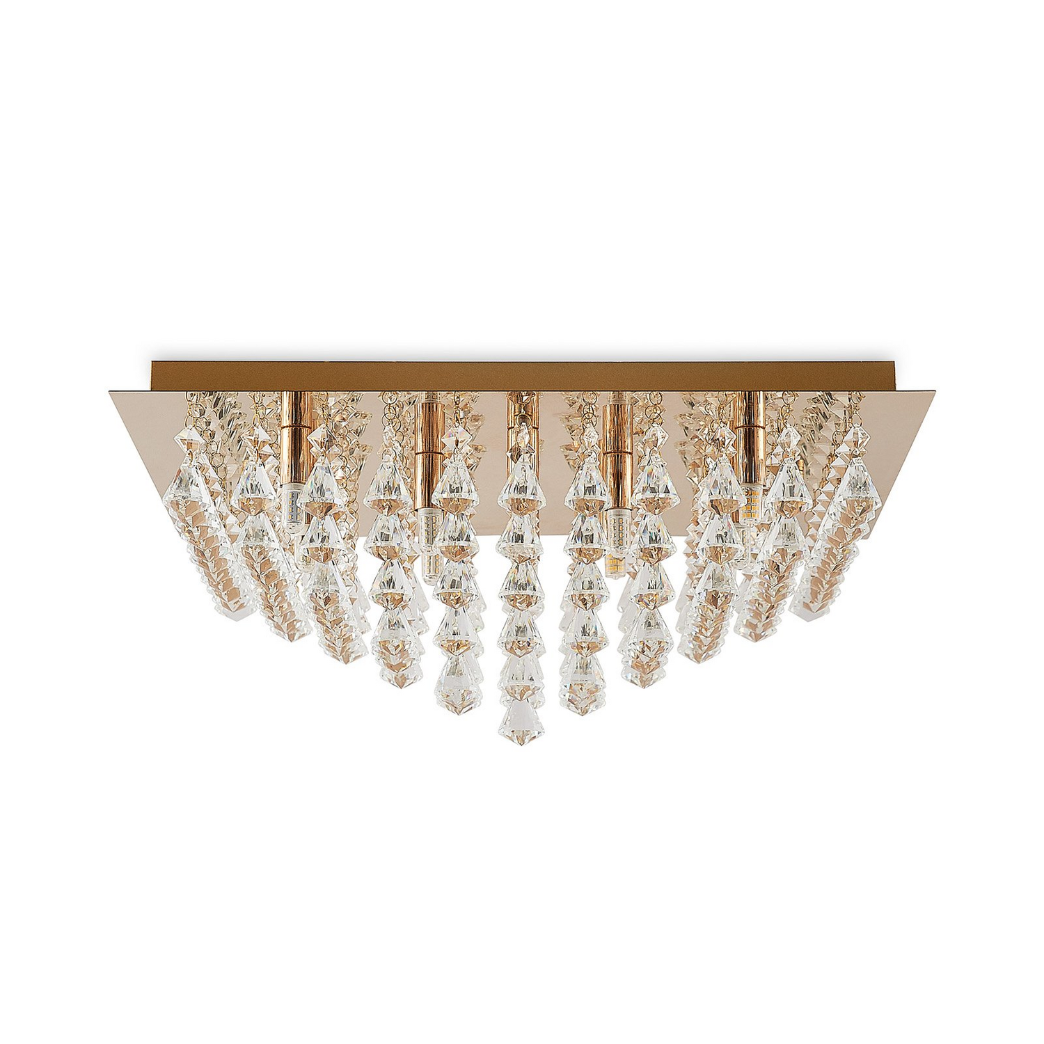 B-Ware Lindby Rimedia Kristall Deckenleuchte Deckenstrahler Gold 55 Cm Lampe Leuchte