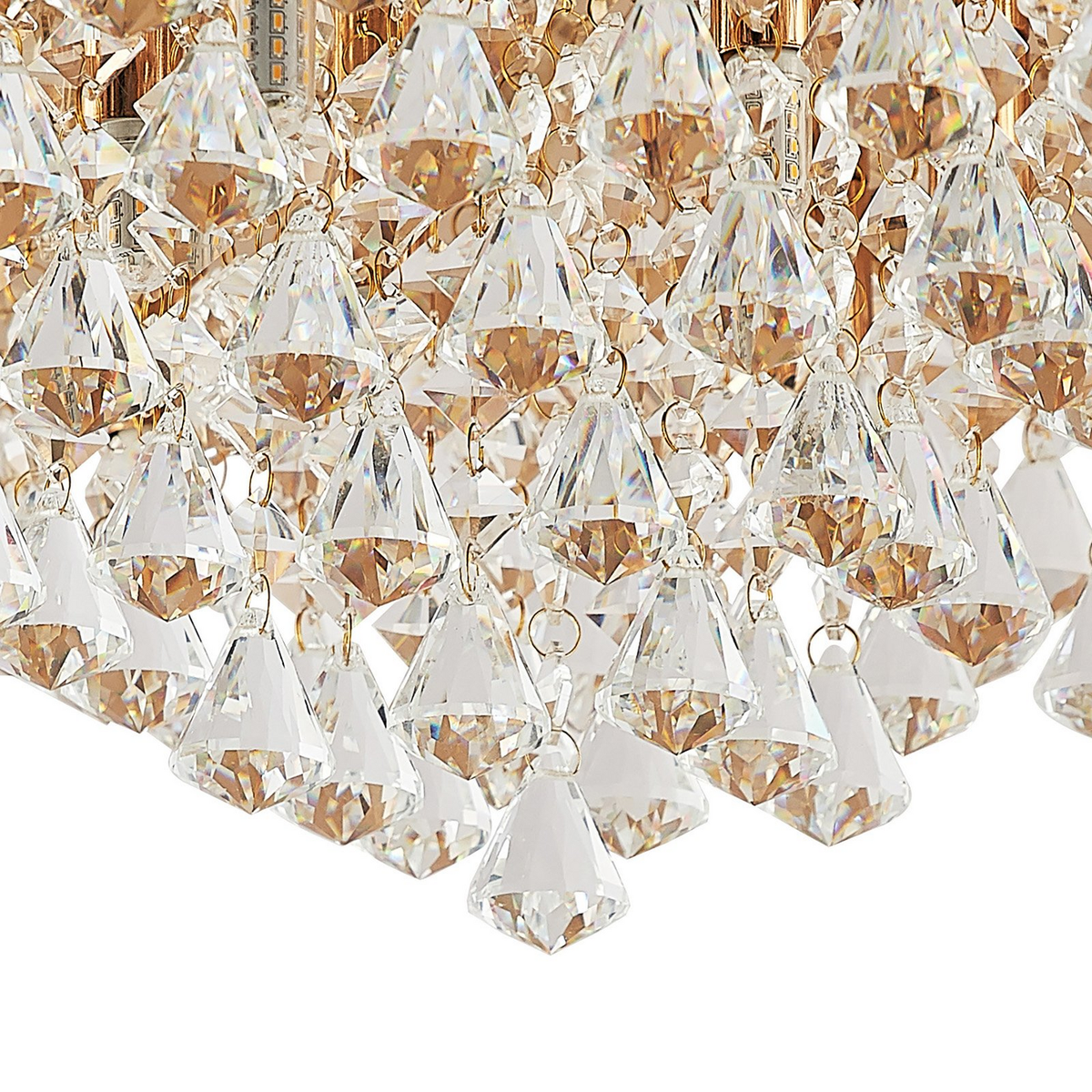 B-Ware Lindby Rimedia Kristall Deckenleuchte Deckenstrahler Gold 55 Cm Lampe Leuchte