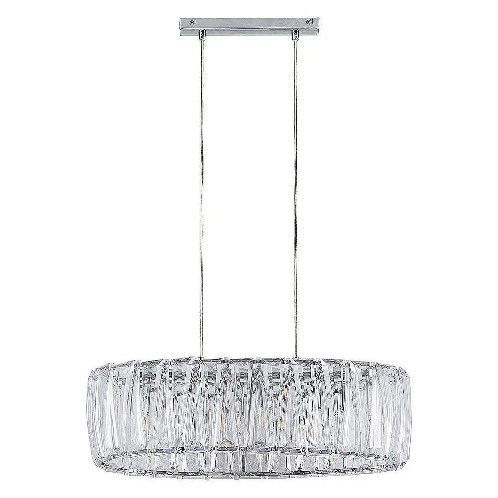 B-Ware Lindby Pendelleuchte Hängelampe Sofia Transparent Chrom Kunststoff E14 Led Lampe - 4251096708288