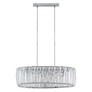 B-Ware Lindby Pendelleuchte Hängelampe Sofia Transparent Chrom Kunststoff E14 Led Lampe