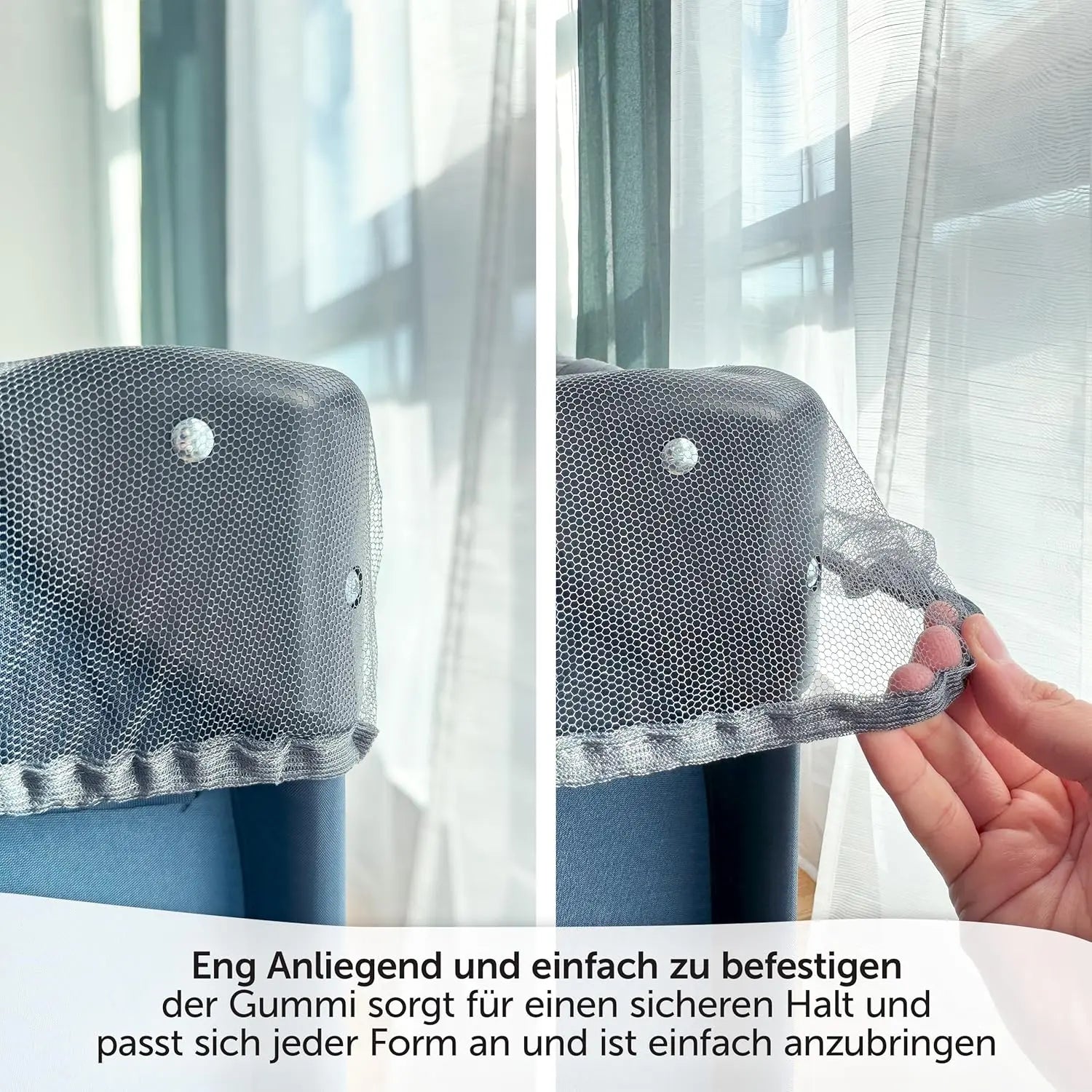 Zamboo Reisebett Insektenschutz Moskitonetz Universal Feinmaschig Grau 140x100cm B-Ware - 4251209130340