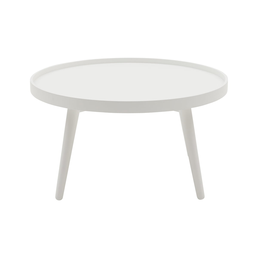 Softline Beistelltisch Tisch Couchtisch Alma Pouf Sitzkissen Weiß Lackiert Möbel B-Ware - 4251384254596
