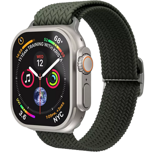 B-Ware Vonmählen Woven Loop Olive 38 40 41 mm Uhrenarmband Apple Watch Textilband