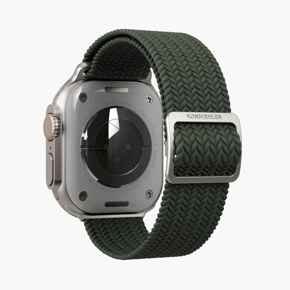 Vonmählen Woven Armband Woven Loop Apple Watch Ersatzband 42 44 45 49 Olivgrün B-Ware - 4251483657007