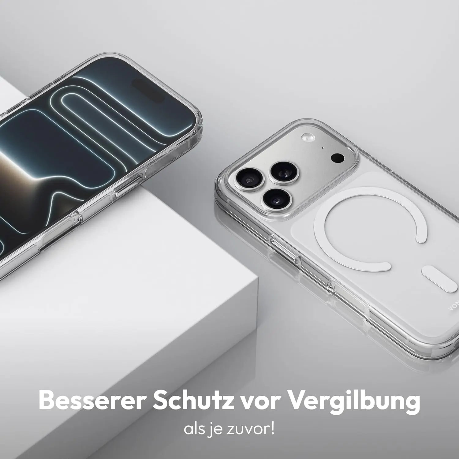 B-Ware Vonmählen Hülle Case Schutzhülle I Phone 17 Pro Transparent Weiß Magnet Mag Safe - 4251483681385