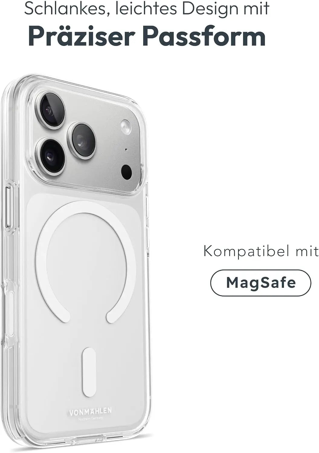 B-Ware Vonmählen Hülle Case Schutzhülle I Phone 17 Pro Transparent Weiß Magnet Mag Safe - 4251483681385