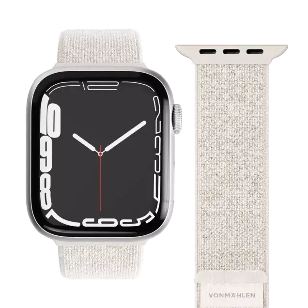 B-Ware Vonmählen Fitness Loop 2 Band Armband Cream Uhr Nylon Silikon 40/41/42mm