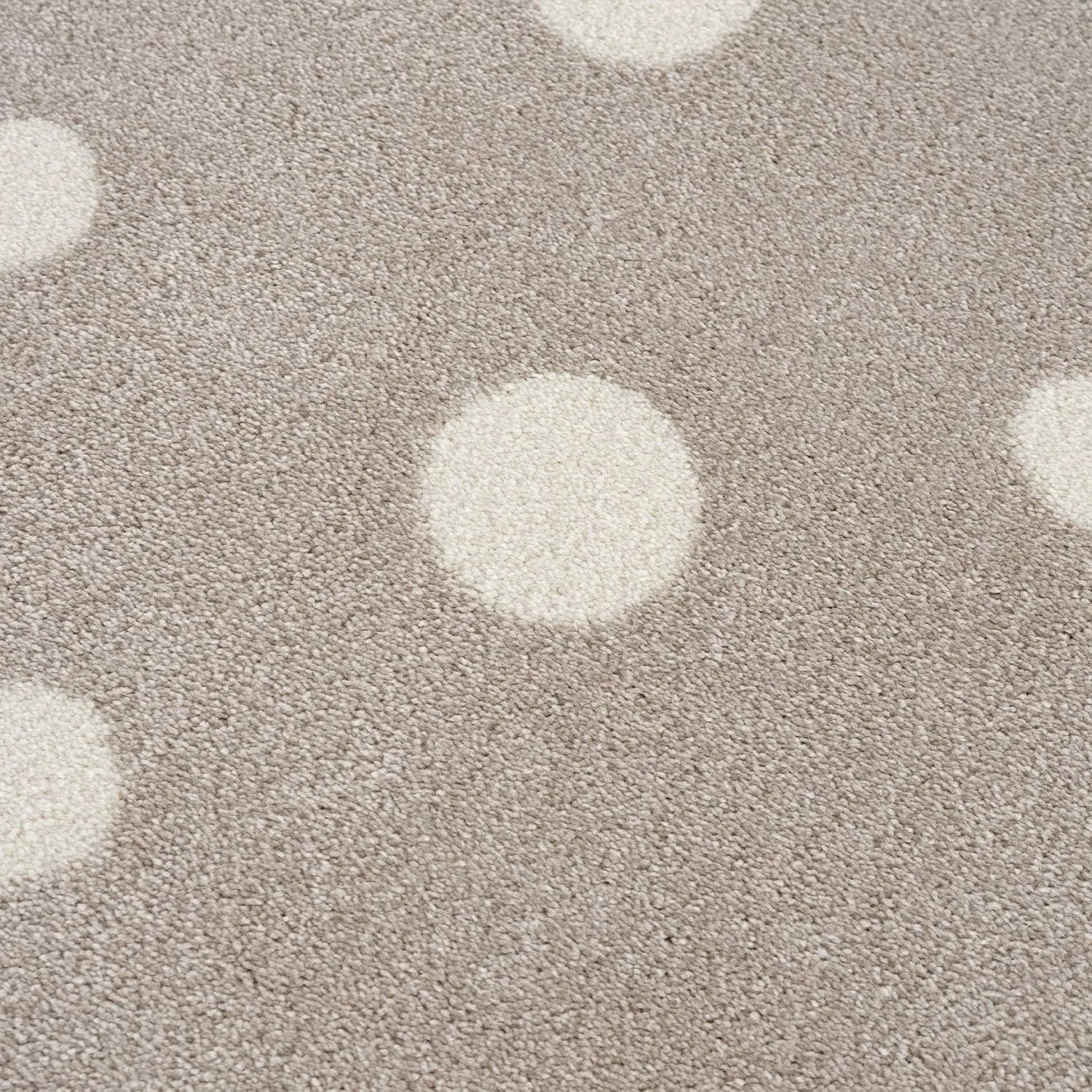 B-Ware Jimri Kinderteppich Läufer Teppich Kinderzimmer Beige Dots Punkte 80 X 150 Cm - 4251699100571