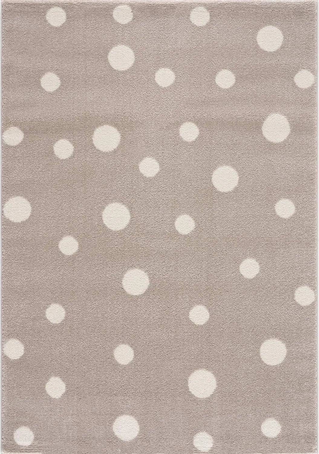 B-Ware Jimri Kinderteppich Läufer Teppich Kinderzimmer Beige Dots Punkte 80 X 150 Cm - 4251699100571