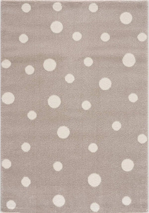B-Ware Jimri Kinderteppich Läufer Teppich Kinderzimmer Beige Dots Punkte 80 X 150 Cm