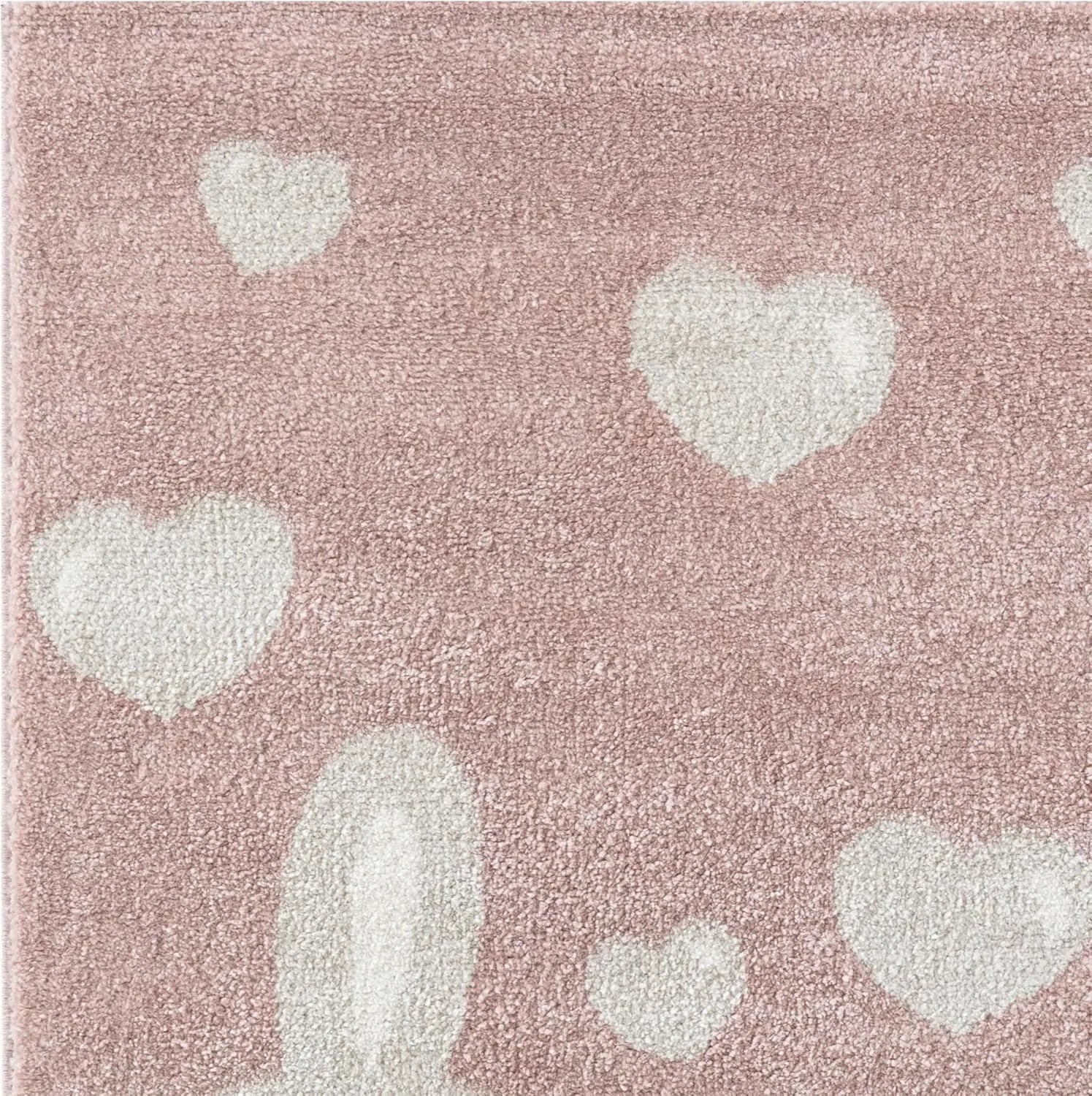 B-Ware Jimri Teppich Kinderteppich Kinderzimmer Bär Hase Panda Herz Hellrosa 120x170 Cm - 4251699108072