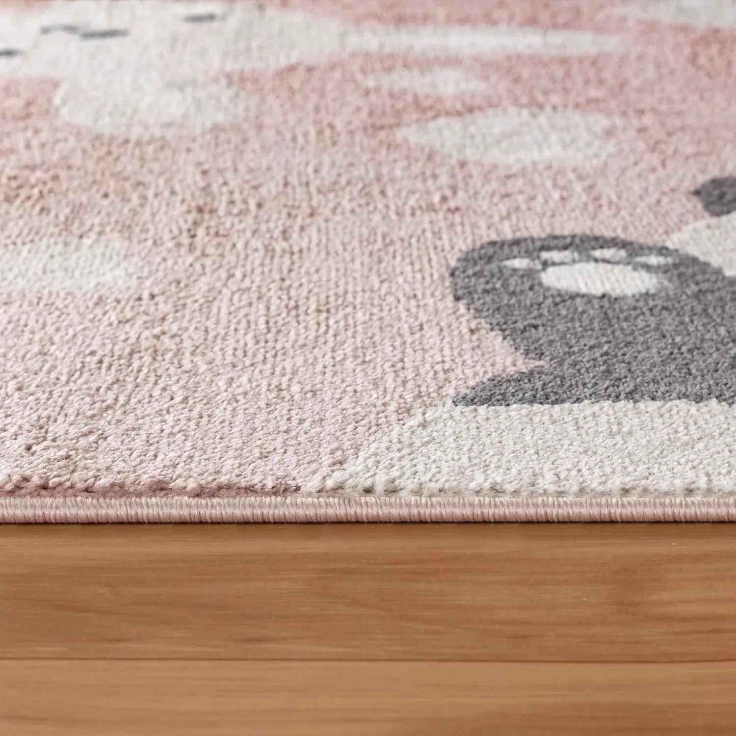 B-Ware Jimri Teppich Kinderteppich Kinderzimmer Bär Hase Panda Herz Hellrosa 120x170 Cm - 4251699108072