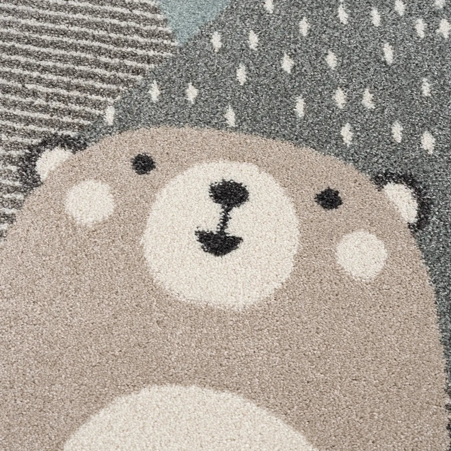 B-Ware Jimri Kinderteppich Spielteppich Teppich Bär Kinderzimmer Mint Türkis 80x150 Cm - 4251699108096