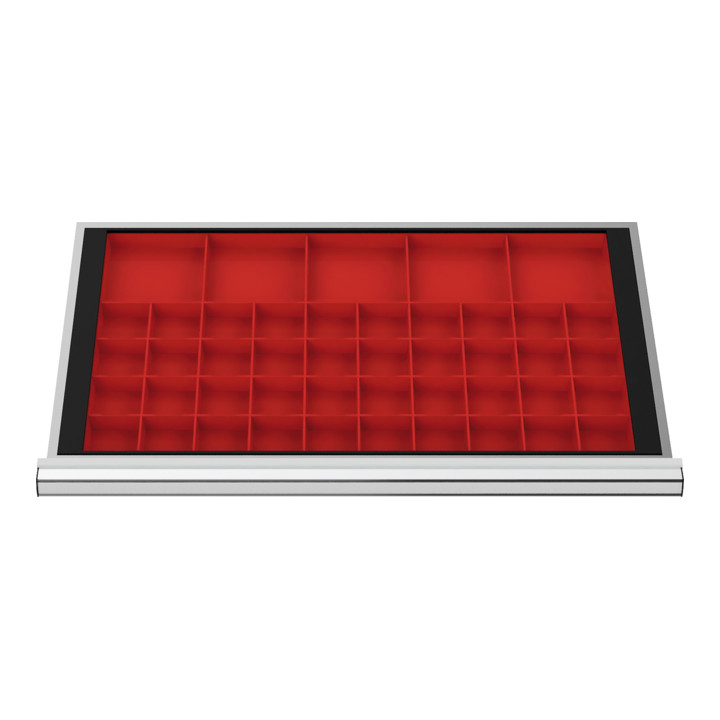 B-Ware Stier Schubladeneinteilung Einsatz Kleinteilekasten Rot 100 Mm 800x450 Mm 40 Ktk - 4251709609537
