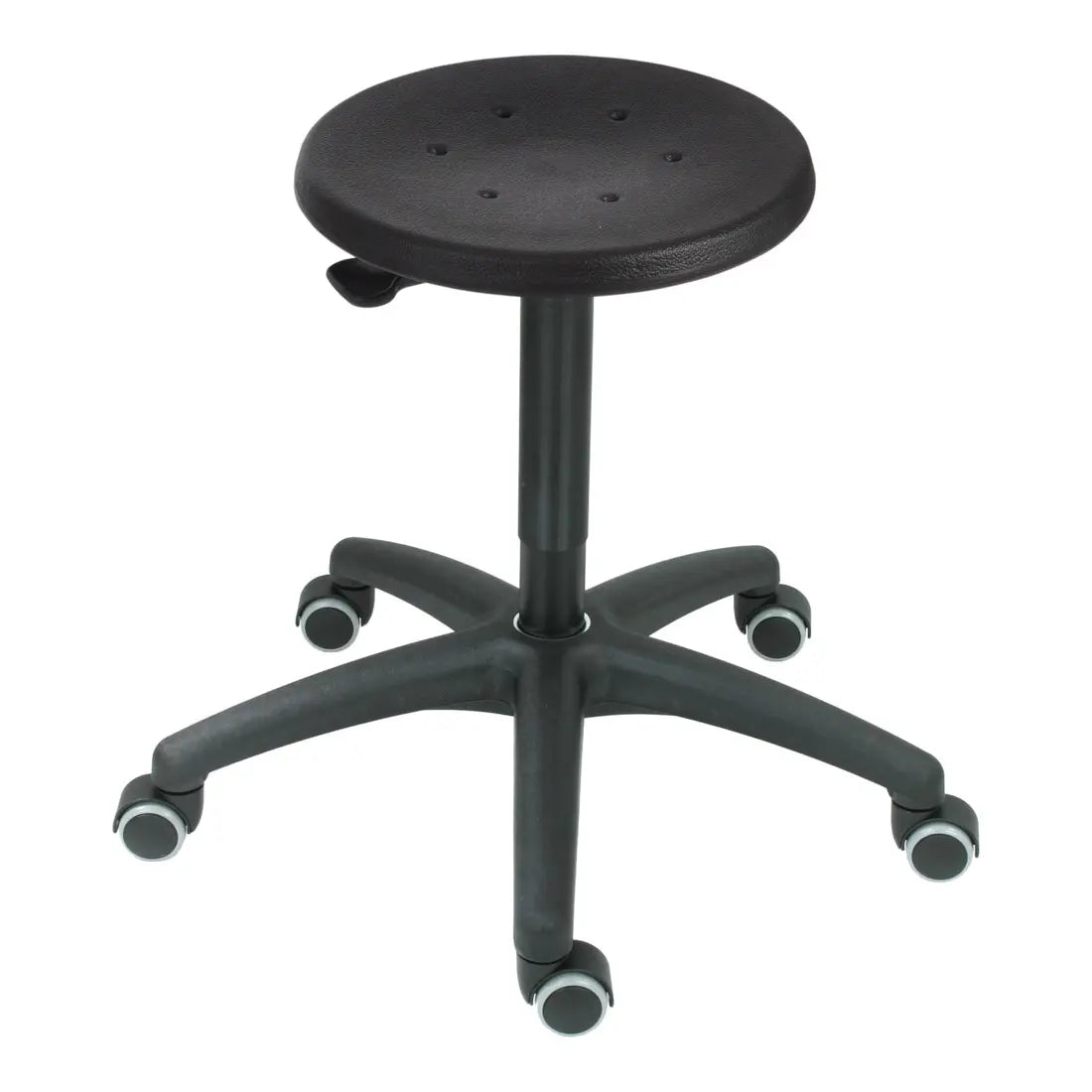 B-Ware Stier Arbeitshocker Rollhocker Sitzmöbel Pu Sitz Schwarz 42   61 Cm Stufenlos - 4251709617914