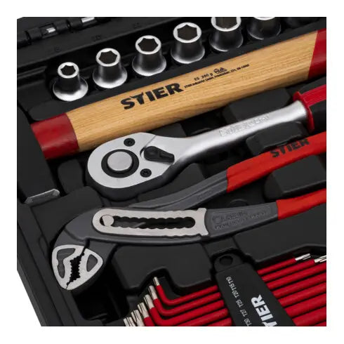 B-Ware Stier Werkzeugkoffer Set Werkzeugbox Werkzeugsortiment 60 Teilig Mobil Werkstatt - 4251709626534