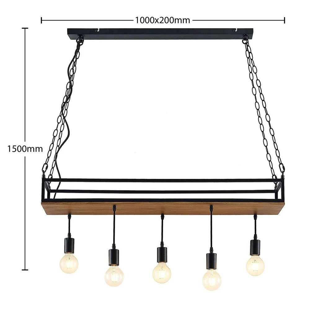 Lindby Kirista Pendelleuchte Hängeleuchte Deckenleuchte Lampe Leuchte 5xE27 15W