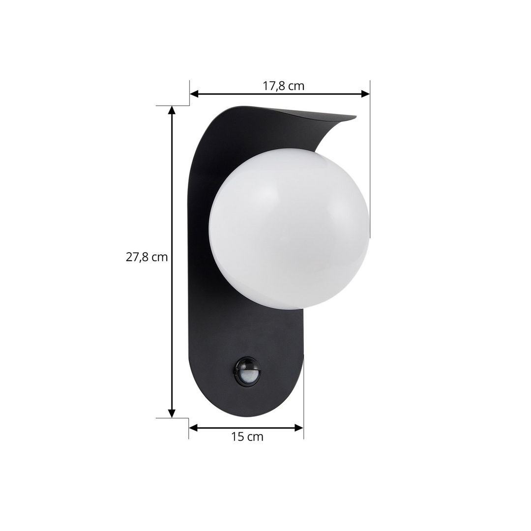 Lindby Led Außenwandleuchte Wandlampe Sensor Außenleuchte Schwarz Weiß Aluminium B-Ware - 4251911786132