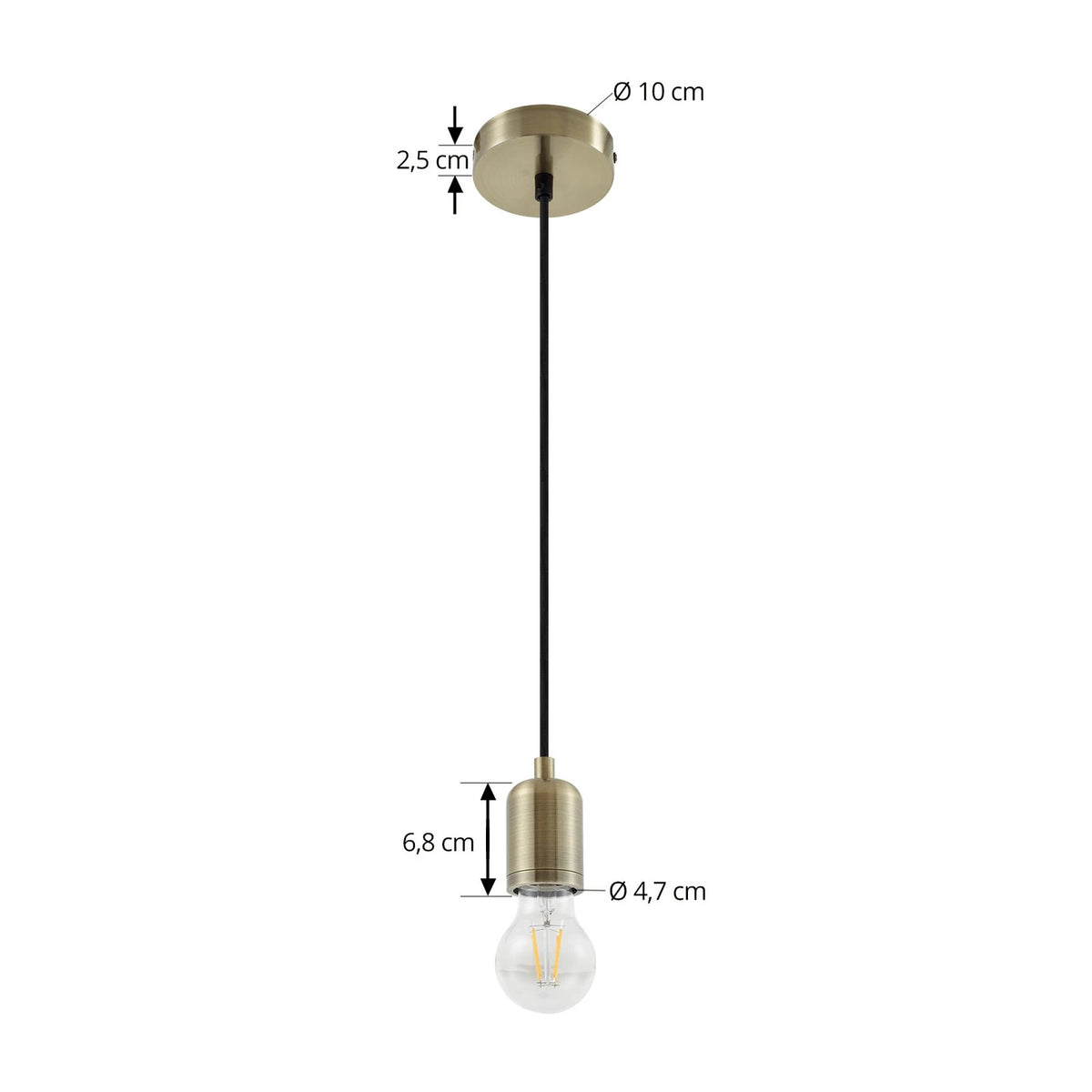 Lindby Pendelleuchte Hängeleuchte Hattie messing Aluminium E27 LED Wohnzimmer - 4251911797442
