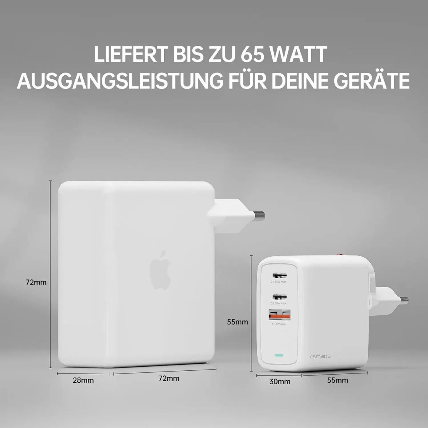 B-Ware 4 Smarts Ladegerät Netzteil Ga N Flex Usb Ladestation 2x Usb C 1x Usb A Weiß 65 W - 4252011903863