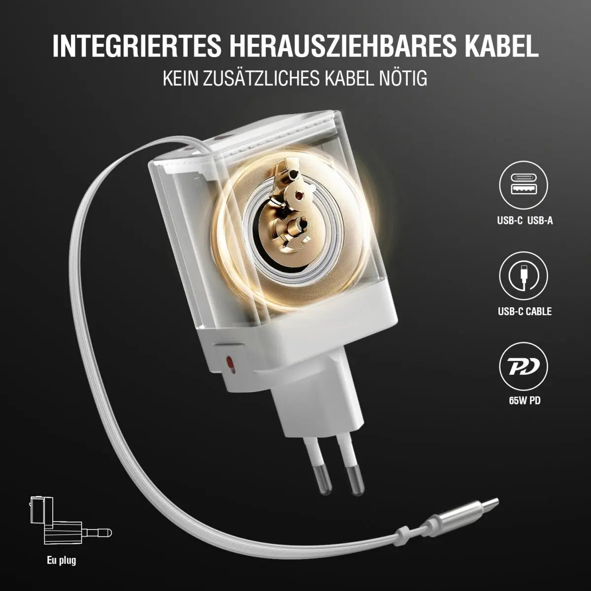 B-Ware 4smarts Netzladegerät Ladegerät Usb C Ga N Flex Jojo Kabel Weiß Reiseadapter 65 W - 4252011911738