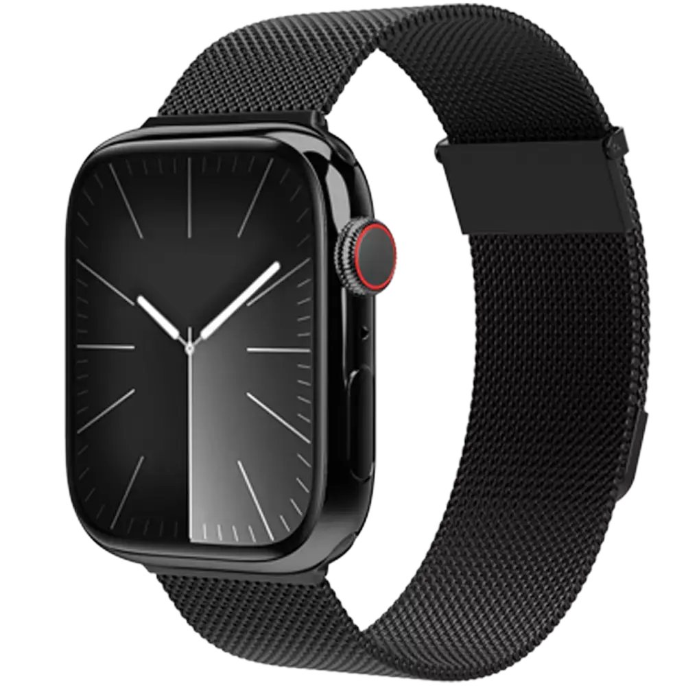 B-Ware Vonmählen Milanese Loop 2 Uhrenarmband Band Apple Watch 42 44 45 49 Mm Schwarz