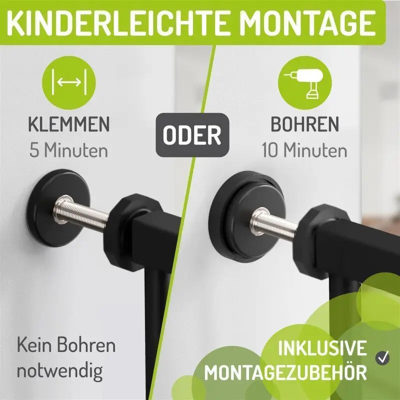 B-Ware Bomi Türschutzgitter Treppengitter Kindergitter Merle Extra Flach 79 87 Cm Xxl - 4255598315142