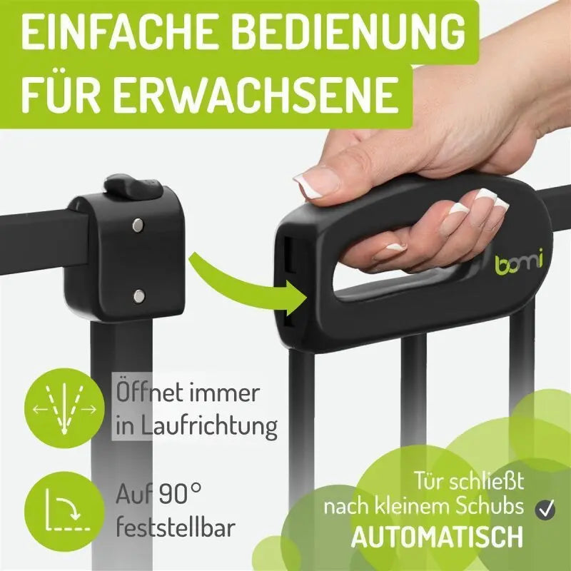 B-Ware Bomi Türschutzgitter Treppengitter Kindergitter Merle Extra Flach 79 87 Cm Xxl - 4255598315142