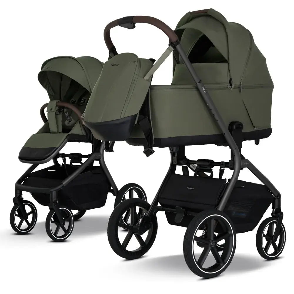 B-Ware My Junior Kombikinderwagen Kinderwagen Mavi Olive Green Babywanne Sportsitz Set - 4255746211470