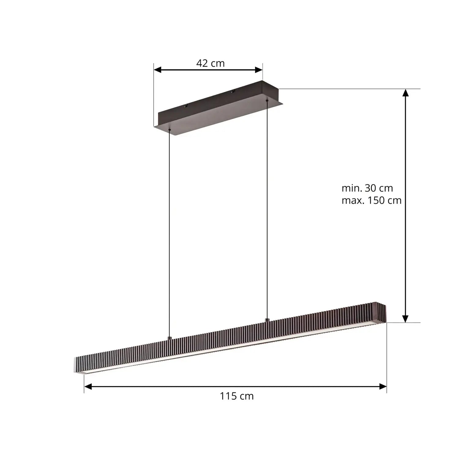 B-Ware Lucande Kronleuchter Pendelleuchte Led Emara Eiche Dunkelbraun Schwarz Cct - 4255830900778