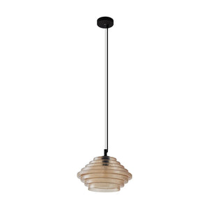 B-Ware Lindby Pendelleuchte Hängelampe Orliana Amber Glas Esszimmer ø 35 Cm E27 Led