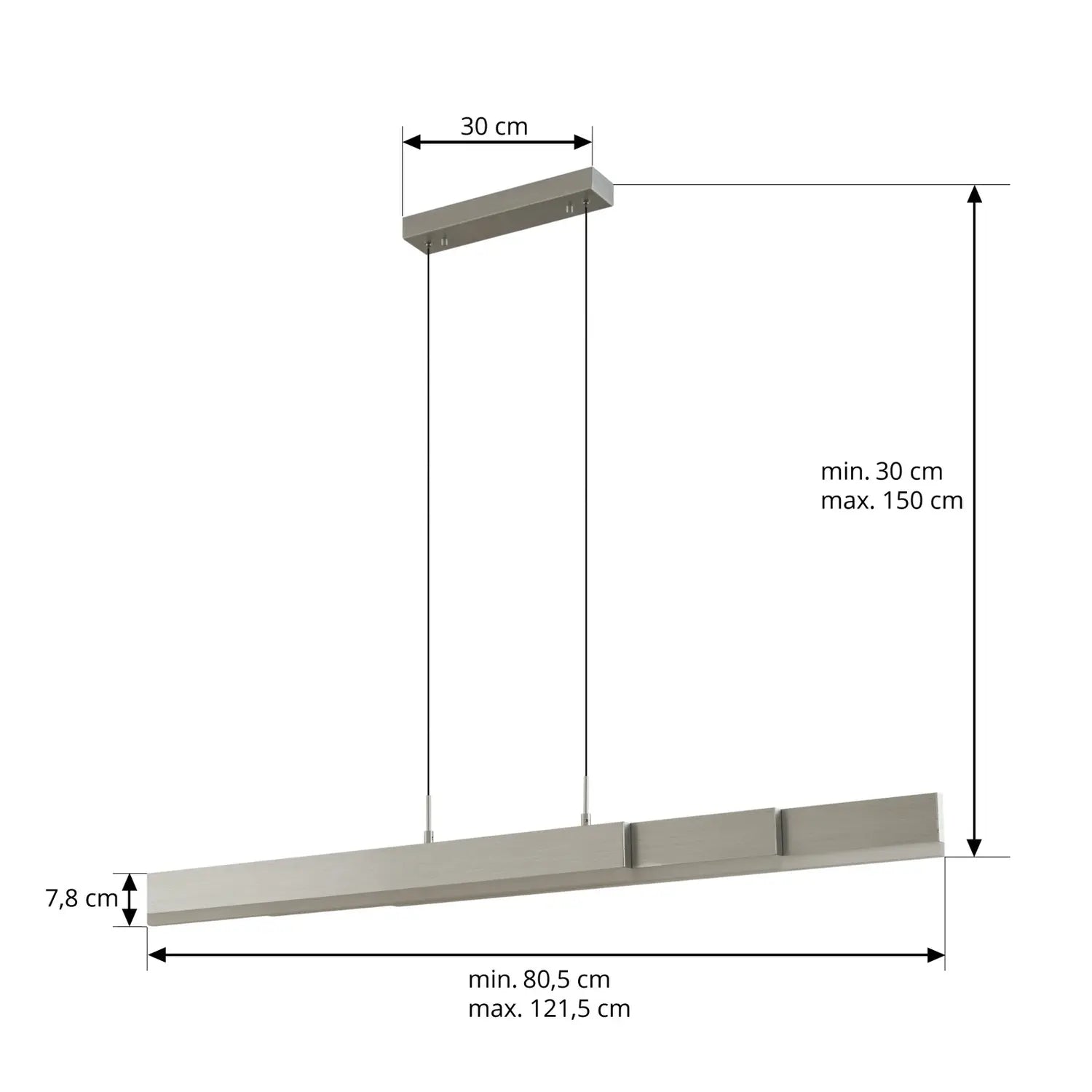 B-Ware Lucande Pendelleuchte Hängeleuchte Led Leuchte Aluminium Torven Ausziehbar 635