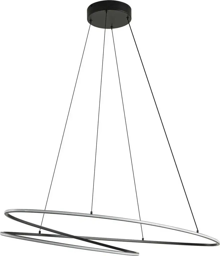 B-Ware Lucande Led Hängeleuchte Pendelleuchte Beleuchtung Schwarz Dimmbar 100cm