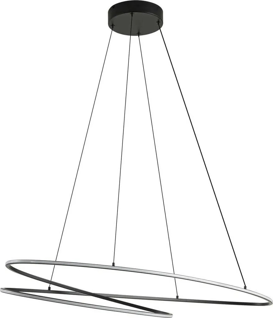 Lucande LED Hängeleuchte Pendelleuchte Beleuchtung schwarz dimmbar 100cm855 - 4255830903779