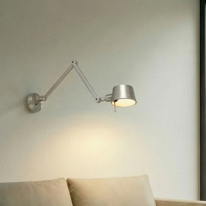 B-Ware Lucande Wandleuchte Wandlampe Silka Nickel E27 Verstellbar Metall 91 Cm Lampe