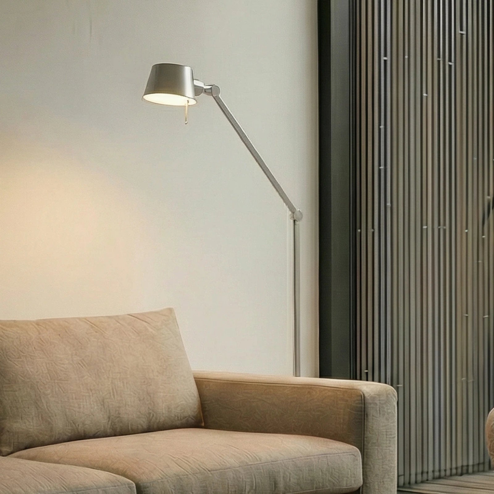 Lucande Stehleuchte Standlampe Silka Metall Nickel Schalter Wohnzimmer Büro E27 - 4255830904844